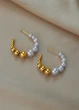 Женские серьги Golden Pearls (1565-01) Золотой - No Brand - изображение 3