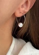 Жіночі сережки Pearl in Ring (1561-01) Срібний - No Brand - зображення 1
