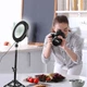Кольцевой LED осветитель ZM100 (6" - 16см) с пультом, USB, стойкой 55 см и шарниром для предметной съемки 1215500142 - изображение 1
