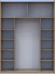 Шкаф купе Doros G-Caiser Дуб Эвок / Черный 2 стекла / 3 части 180х60х240 см (80737751) - изображение 4