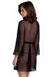 Прозорий пеньюар із мереживом Passion AMBERLY PEIGNOIR Чорний L/XL - зображення 2