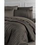 Комплект постельного белья Deluxe Satin Dark Series First Choice - First Choice - DLX-53 NEW TREND BROWN - Евро - Коричневый - изображение 2