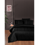 Комплект постельного белья Deluxe Ranforce Dark Series First Choice - First Choice - RDLX-196 Fredan Black - Евро - Черный - изображение 1