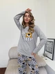 Жіноча піжама тепла COSY з начісом M Baby Leo сіра KMW11 - зображення 4