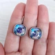 Сережки Hand Made с чернением с кристаллами Сваровски голубого оттенка - изображение 4