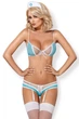 Эротический костюм медсестры Obsessive 834-CST-6 nurse costume Голубой S/M (SO7177) - изображение 1