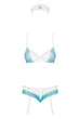 Эротический костюм медсестры Obsessive 834-CST-6 nurse costume Голубой S/M (SO7177) - изображение 3