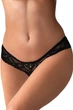 Стринги с разрезом Obsessive 837-THC-1 otwarte Черный L/XL (33071) - изображение 1