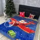 Велюровий плед з 3D малюнком, Санта на літаку, 200x230 см. - зображення 1