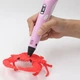 3D ручка c LCD дисплеем 3DPen Hot Draw 3 Pink+Досточка+Ножницы+Комплект эко пластика для рисования 249 метров - изображение 11