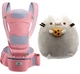 Хипсит, Эрго-рюкзак, кенгуру переноска Baby Carrier 6 в 1 Pink и игрушка кот c Печеньем Пушин кэт (vol-2841) - изображение 1