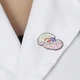 Значок (пин) BROCHE брошь бижутерия Медицина Мозг разноцветный BRGV114652 - изображение 2