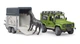 Игровой набор Bruder Джип Land Rover Defender с прицепом для перевозки лошадей и фигуркой лошадки 1:16, 02592 - изображение 2