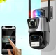Внешняя уличная WIFI камера с удаленным доступом, зумом и сиреной Dual Lens Zoom 8MP iCSee поворотная - изображение 4