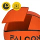 Мяч баскетбольный Falcon Classic Orange Size 5 (P-5905973404259) - изображение 4