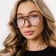 Солнцезащитные очки No Brand авиатор Pilot имиджевые прозрачные матовые коричневые - изображение 1