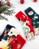 Новорічні жіночі теплі норкові шкарпетки Корона Merry Christmas, 5 пар/36-41р. - зображення 4