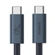 Кабель USB 4.0 Type-C - Type-C високошвидкісний Baseus Flash Series 2 Full Featured (240W, 8K 60HZ, 1m). Black - зображення 2