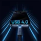 Кабель USB 4.0 Type-C - Type-C високошвидкісний Baseus Flash Series 2 Full Featured (240W, 8K 60HZ, 1m). Black - зображення 9
