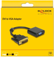 Adapter Delock DVI-D – VGA 16 cm Black (4043619656585) - obraz 3
