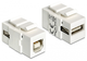 Adapter Delock USB-A - USB-B White (4043619863204) - obraz 1