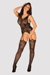 Ажурный комбинезон-сетка Obsessive F237 Черный S/M/L (SO7233) - изображение 1