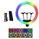 Комплект блогера Ringlight кольцевая LED лампа MJ18 RGB 45 см c штативом 2 м. и пульт для смартфона - изображение 6