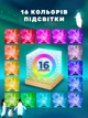 Настольная LED лампа ночник Проэктор Куб Северного Сияния 3D RGB светильник 16 цветов подсветки от USB с пультом - изображение 3