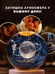 Декоративный светильник 3D ночник Стеклянный шар "Космо" лампа на деревянной подставке от USB - изображение 2
