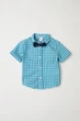 Рубашка с бабочкой H&M 68см бирюзовый клетка 5943697 - изображение 1