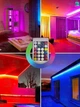 Умная светодиодная гирлянда LED RGB 5050, 5 м, водонепроницаемая IP67, многоцветная подсветка, с USB питанием 5.5V , управление телефоном Bluetooth + реакция на звук + пульт, белая (1490534113) - изображение 7