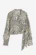 Блуза H&M M кремово черный 3011161742 - изображение 6