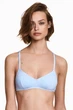 Купальный лиф H&M 34 голубой 802495976 - изображение 2