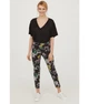 Брюки H&M 38 черный цветы 5737167 - изображение 1