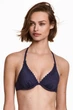 Купальний ліф H&M 80A темно синій 412497146 - зображення 2