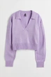 Джемпер H&M M сиреневый 1025874 - изображение 4
