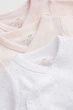Боди (3шт) H&M 74см розово белый полоска 1207694298 - изображение 2