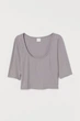 Топ H&M L серый 907951062 - изображение 1