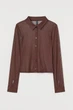 Блуза H&M XXS коричневый 907996191 - изображение 1