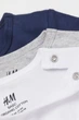 Боді (3шт) H&M 56см темно синій, сірий, білий 208900670 - зображення 2