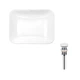 Комплект Qtap Scorpio: раковина врезная прямоугольная 500х380х145 мм White + донный клапан PU02 QTAP QT1411K490WN47290 - изображение 1