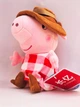 Плюшевая игрушка Свинка Пеппа Ковбой в шляпе 20 см Peppa из семьи Пеппа Голограмма в коробке Розовая - изображение 5