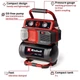 Компресор повітряний Einhell TE-AC 18/75 Li OF - Solo, акумуляторний 18В PXC, 8бар, 75л/хв, бак 5л, 7.76кг (без АКБ та ЗП) - зображення 6
