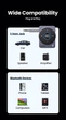 Адаптер Bluetooth 5.4 Ugreen CM724 аудиоприёмник 3.5 мм для авто, дома ЖК дисплей Grey (35003) - изображение 11