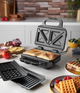 Мультимейкер Russell Hobbs, 750Вт, комплект-3 пластини, алюміній, корпус-нержав.сталь, пластик, чорний-срібний - изображение 2