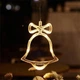 Светодиодное новогоднее украшение игрушка Колокольчик, на батарейках, 18x15 см, Теплый белый (фигурка на елку или окно) - изображение 6