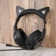 Наушники HOCO Cute cat luminous cat ear gaming headphones W107 черно розовые - изображение 2