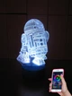 3d-светильник R2D2 Star wars Звездные войны, 3д-ночник, несколько подсветок (на bluetooth) - изображение 1