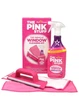 Набор для мытья окон The Pink Stuff Window Cleaning Kit (спрей 850 мл с розовым уксусом для стекла и зеркал The Pink Stuff Window & Glass Cleaner Spray Rose Vinegar, 2 микрофибра и ручка для насадок) - изображение 1