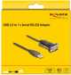 Adapter Delock USB Type-A - RS-232 D-Sub 1.5 m ze śrubami Black (4043619626465) - obraz 4